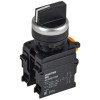 Переключатель 2 полож. 1НО+1НЗ возвратный черн. MASTER IEK MI-SW60-11X22-3-24-2-K02