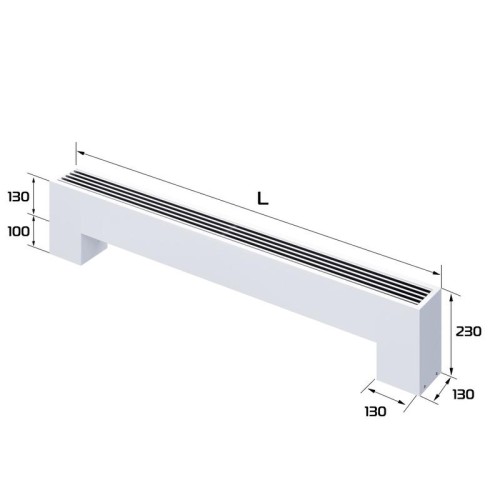 Конвектор напольный STEP-130/130/1400-2-N-WT-LG-NA Royal Thermo НС-1608052