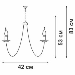 Люстра V1647/5 5хE14 макс.40Вт Vitaluce