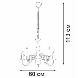 Люстра V1662-1/5 5хE14 макс.40Вт Vitaluce