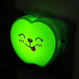 Светильник светодиодный NL-232 "Яблоко" 220В ночник с выкл. зел. Camelion 13807