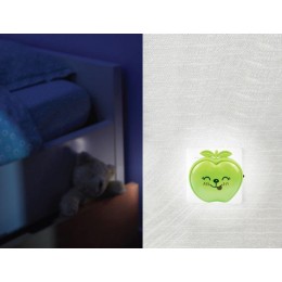 Светильник светодиодный NL-232 "Яблоко" 220В ночник с выкл. зел. Camelion 13807