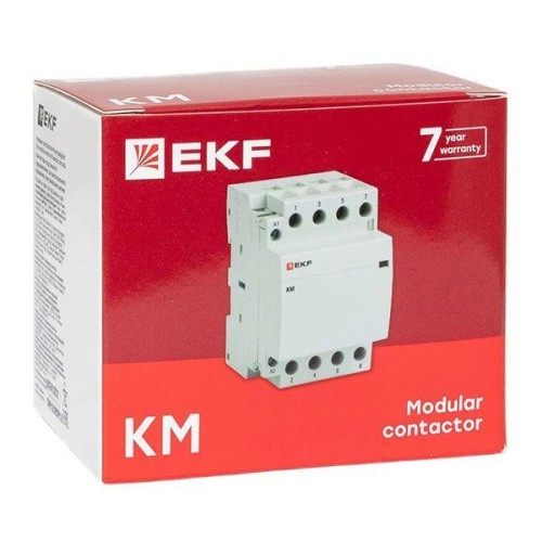 Контактор модульный 4NО 3мод. 24В AC КМ 25А PROxima EKF km-3-25-40-24v