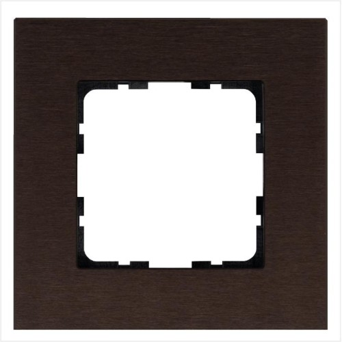 Рамка 1-м G-Metal метал. алюм. корич. Brown Jasmart G1001AZ