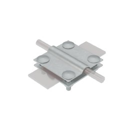 Соединитель крестообразный 2XS-D5-12-B30 INOX304 для прутка d5-12мм и полосы до 30мм с 2 пластинами