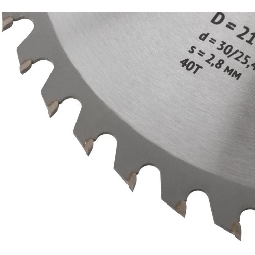 Диск пильный для циркулярных пил по дереву 210х30/25.4х40T FIT 37751