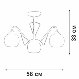 Люстра V3951-7/3PL 3хE27 макс.40Вт Vitaluce