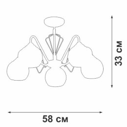 Люстра V3951-7/5PL 5хE27 макс.40Вт Vitaluce