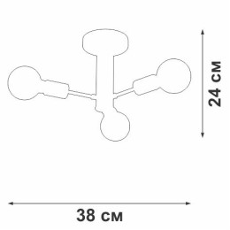 Люстра V3953-1/3PL 3хE27 макс.40Вт Vitaluce