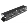 Организатор CM-2U-PL-COV кабельный с пласт. кольцами и крышкой 19дюйм 2U Hyperline 16487
