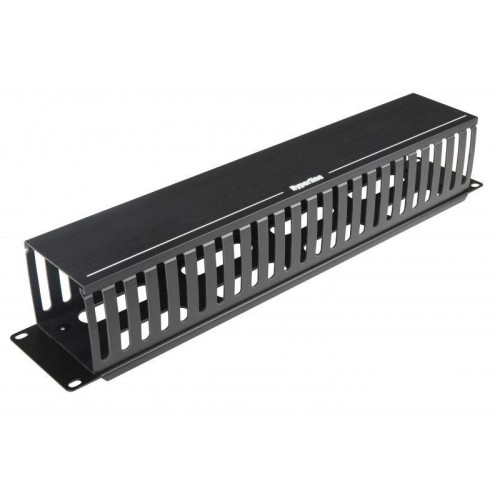 Организатор CM-2U-PL-COV кабельный с пласт. кольцами и крышкой 19дюйм 2U Hyperline 16487