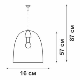 Люстра V4175-1/1S 1хE27 макс.60Вт Vitaluce