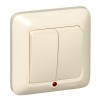 Выключатель 2-кл. СП Прима 6А IP20 с индикацией сл. кость (опт. упак.) SchE S56-039-S