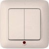 Выключатель 2-кл. СП Прима 6А IP20 с индикацией сл. кость (опт. упак.) SchE S56-039-S