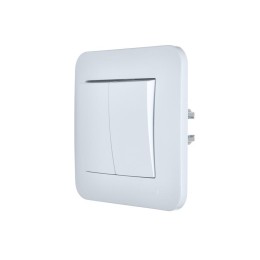 Выключатель 2-кл. 1п СП ASTI 10А IP20 в сборе бел. LEZARD 7081-0202-101