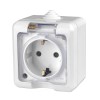 Розетка 1-м ОП Dita 16А IP54 250В с заземл. с прозр. крышкой бел. TOKOV ELECTRIC TKL-DT-R1Z-C01T-IP5