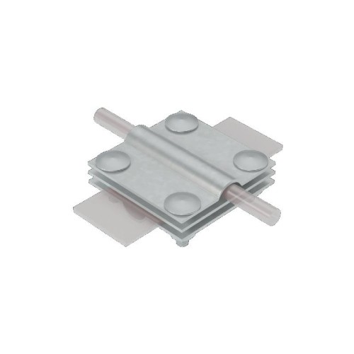 Соединитель крестообразный 3XS-D5-12-B30 INOX304 для прутка d5-12мм и полосы до 30мм с 3 пластинами
