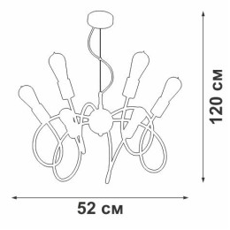 Люстра V4596-0/6S 6хE27 макс.60Вт Vitaluce