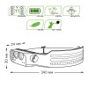 Фонарь аккумуляторный налобный GFL412 13Вт 650лм Li-ion 1200мА.ч LED GAUSS GF412