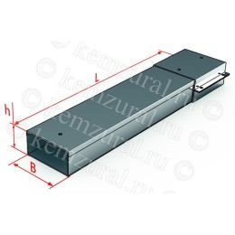 Короб мет. с крышкой СП 50х50 L2000 сталь 1.2мм УТ1.5 КЭМЗ 381 050524 54