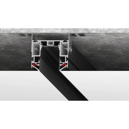 Трек SY-601201-CL-2-BL низковольтный встраив. в натяжной потолок без провода питания черн. SWG PRO 0