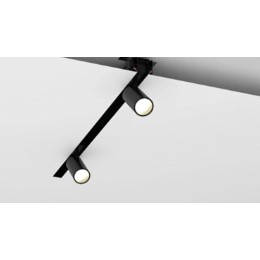 Трек SY-601201-CL-2-BL низковольтный встраив. в натяжной потолок без провода питания черн. SWG PRO 0