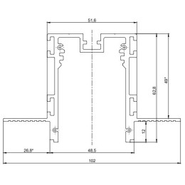 Трек SY-601201-RC-2-WH низковольтный встраив. 2м бел. С DesignLed 00-00009894