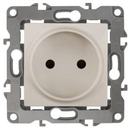 Розетка 1-м СП Эра12 12-2005-02 16А IP20 16AX 250В 2P без монтаж. лапок механизм сл. кость Эра Б0018