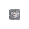 Розетка компьютерная 1-м СП Glossa RJ45 кат.5E механизм бел. SE GSL000181K