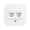 Розетка компьютерная 2-м ОП Quteo RJ45 кат.5E UTP бел. Leg 782228
