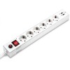 Удлинитель с сетевым фильтром 6х1.8м с заземл. 10А IP20 BU-SP1.8_USB_2A-W 2.2кВт CCA бел. BURO 99230