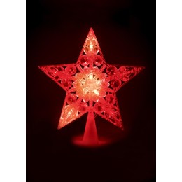 Светильник светодиодный "Звезда" 16.5см 10LED наконечник на елку Космос KOC_STAR_Red