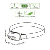Фонарь аккумуляторный налобный GFL410 3Вт 80лм Li-ion 400мА.ч LED GAUSS GF410