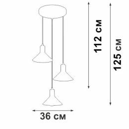 Люстра V4785-0/3S 3хE27 макс.40Вт Vitaluce