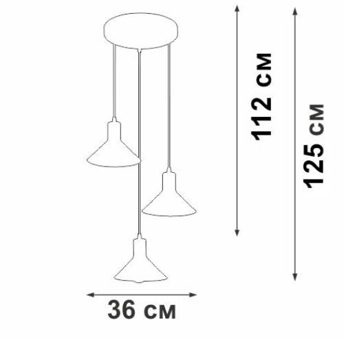 Люстра V4785-0/3S 3хE27 макс.40Вт Vitaluce