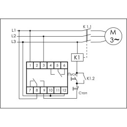 Реле контроля и наличия фаз CZF-314 (монтаж на DIN-рейке 35мм; регулировка порога отключения; 3х400В