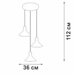 Люстра V4786-1/3S 3хE27 макс.40Вт Vitaluce