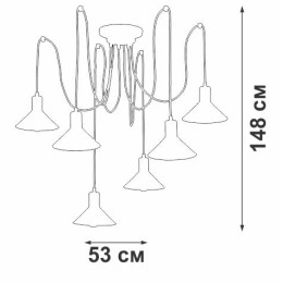 Люстра V4786-1/6S 6хE27 макс.40Вт Vitaluce