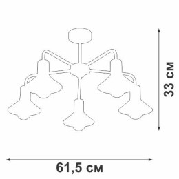 Люстра V4805-0/5PL 5хE27 макс.40Вт Vitaluce