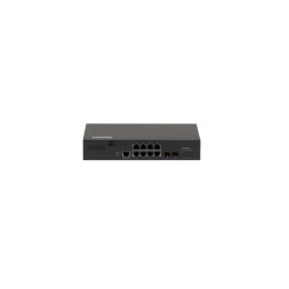 Коммутатор управляемый L2 8 Base-T 10/100/1000Мбит/с портов 2 SFP 1000Мбит/с 1 Console 1U 19дюйм 220