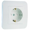 Розетка 1-м СП Lillium N 10А с заземл. защ. шторки бакелит бел. Makel 55058