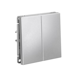 Выключатель 2-кл. ArtGallery 10AX быстрозажим. клем. механизм алюм. SE GAL000351S