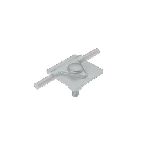 Соединитель универсальный USM-D5-10 INOX304 для прутка d5-10мм с 1 пластиной 40х40мм нерж. сталь КМ