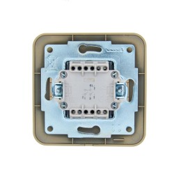 Выключатель 2-кл. 1п СП ASTI 10А IP20 в сборе золото. LEZARD 7081-3636-101