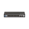Коммутатор WEB Smart управляемый 8 PoE 802.3af/at портов 10/100/1000Мбит/с до 250м cat.6 2хSFP 1000М