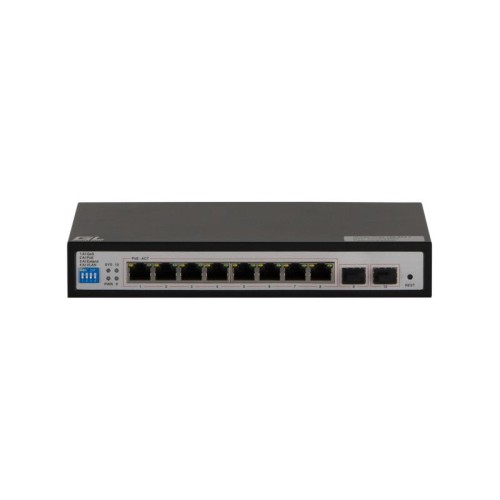 Коммутатор WEB Smart управляемый 8 PoE 802.3af/at портов 10/100/1000Мбит/с до 250м cat.6 2хSFP 1000М