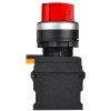 Переключатель 2 полож. 1НО+1НЗ с подсветкой красн. MASTER IEK MI-SW60-11XD-3-14-2-K04