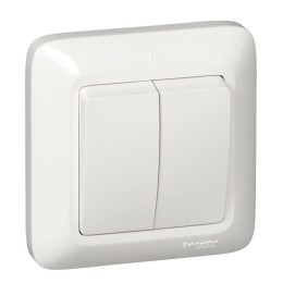 Выключатель 2-кл. СП Прима 6А IP20 сл. кость (опт. упак.) SchE S56-043-S