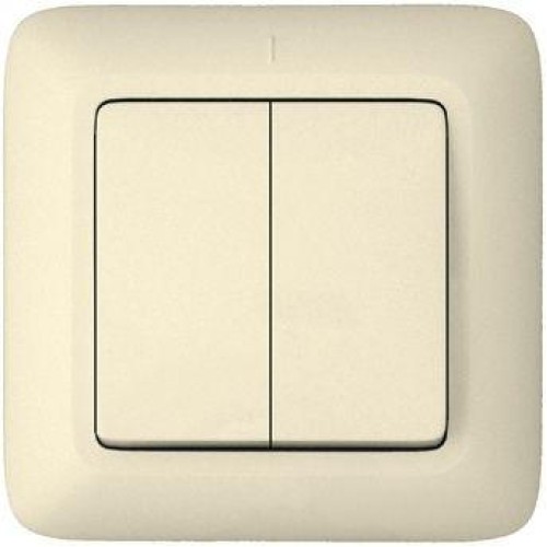 Выключатель 2-кл. СП Прима 6А IP20 сл. кость (опт. упак.) SchE S56-043-S