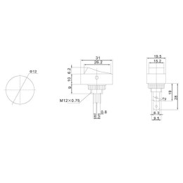 Выключатель клавишный 12В 30А (3с) ON-OFF черн. ОВАЛ с красн. подсветкой (RWB-523 ASW-20D-2) Rexant